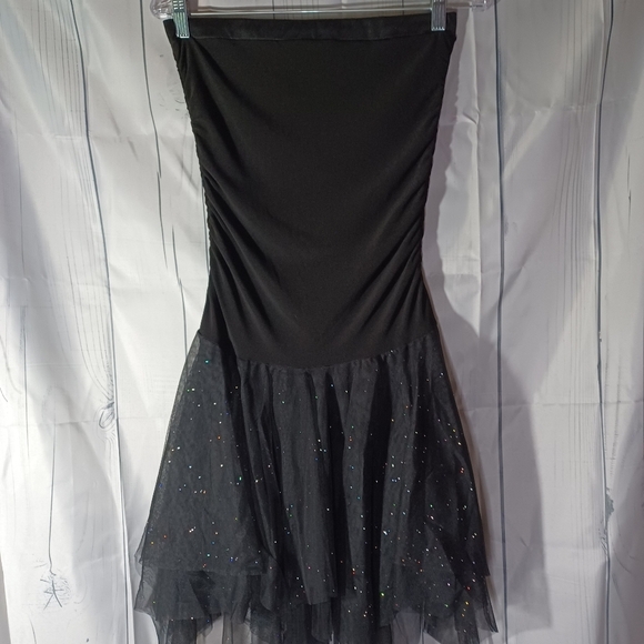 Taboo vintage strapless black dress with Sparkles - Picture 1 of 8